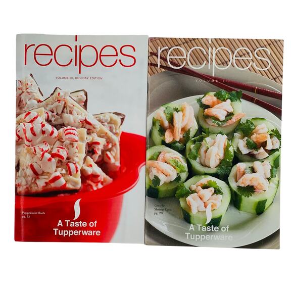 Tupperware Recipe Books Holiday Appetizers Candy Desserts Gourmet Dishes Guide - Picture 1 of 7